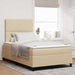 Pat cu arcuri cu saltea cu headboard Crem 120 x 200 cm țesătură - WALTI WALTI