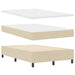 Pat cu arcuri cu saltea cu headboard Crem 120 x 200 cm țesătură - WALTI WALTI