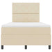 Pat cu arcuri cu saltea cu headboard Crem 120 x 200 cm țesătură - WALTI WALTI