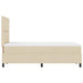 Pat cu arcuri cu saltea cu headboard Crem 120 x 200 cm țesătură - WALTI WALTI