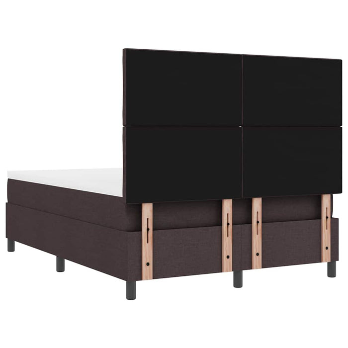 Pat cu arcuri cu benzi LED Maro închis 140 x 190 cm țesătură WALTI
