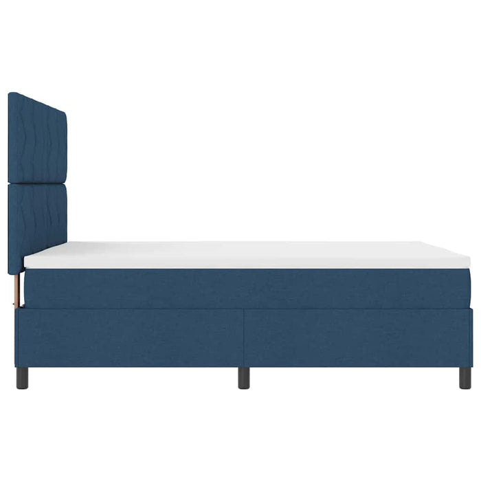 Pat cu arcuri cu benzi LED albastru 140 x 190 cm țesătură - WALTI WALTI