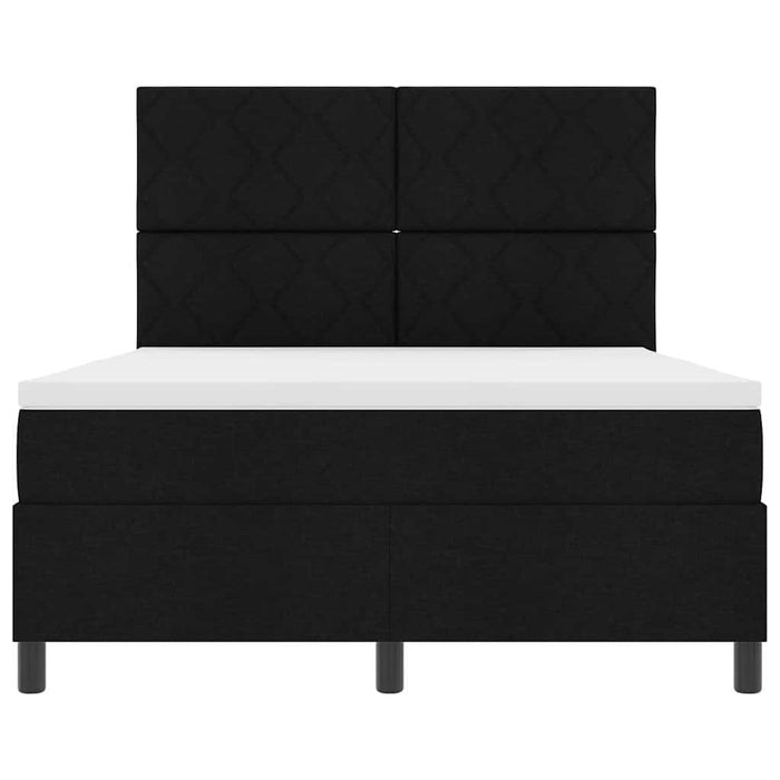 Pat cu arcuri cu benzi LED Negru 140 x 200 cm țesătură WALTI