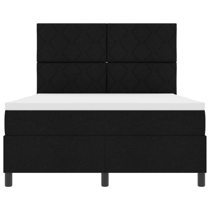 Pat cu arcuri cu benzi LED Negru 160 x 200 cm țesătură - WALTI WALTI