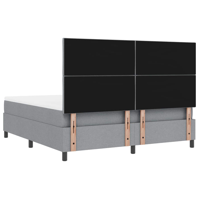 Pat cu arcuri cu benzi LED Gri deschis 180 x 200 cm țesătură - WALTI WALTI