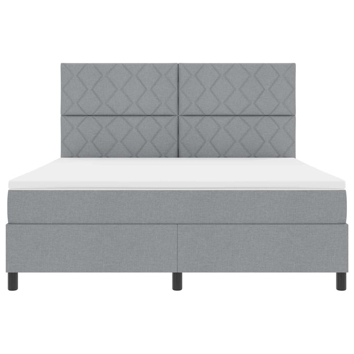 Pat cu arcuri cu benzi LED Gri deschis 180 x 200 cm țesătură - WALTI WALTI