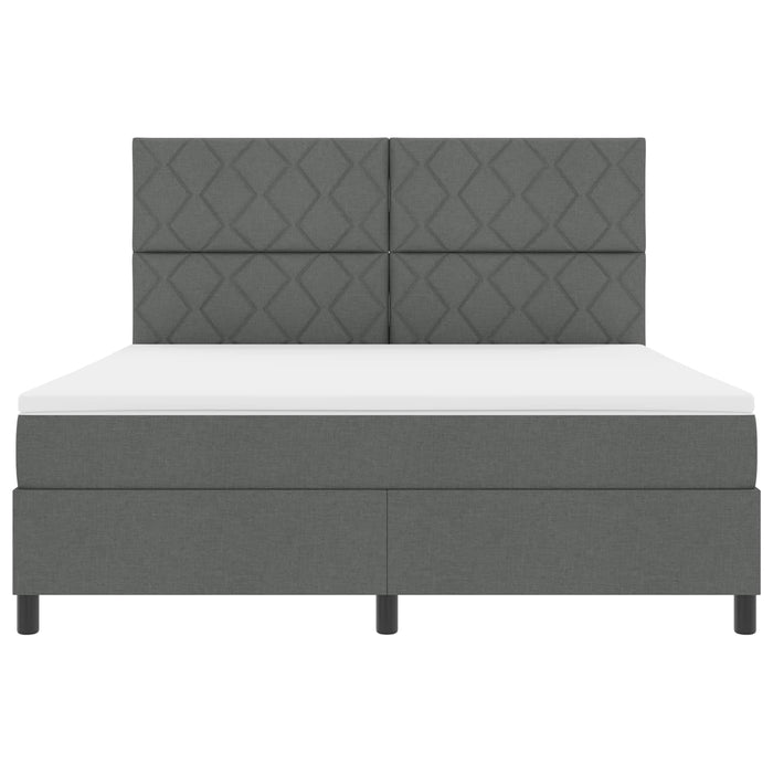 Pat cu arcuri cu benzi LED Gri închis 180 x 200 cm țesătură WALTI