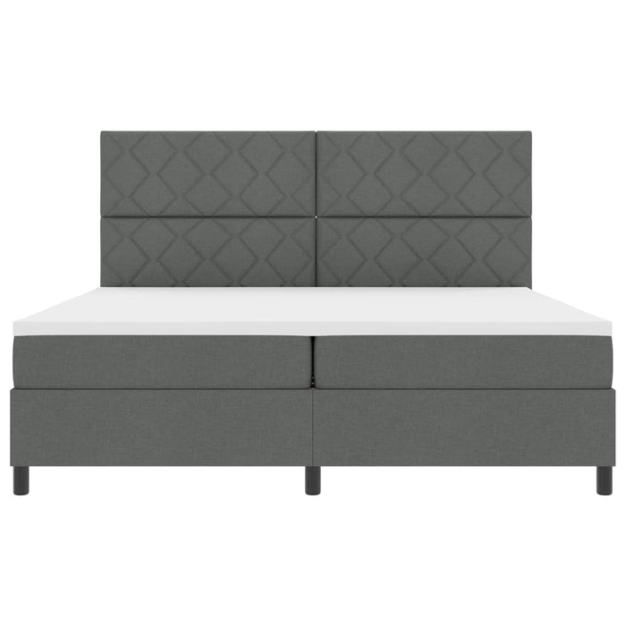 Pat cu arcuri cu benzi LED Gri închis 200 x 200 cm țesătură - WALTI WALTI