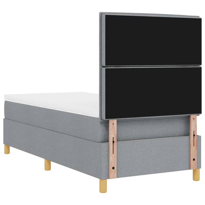 Pat cu arc LED cu saltea Gri deschis 80 x 200 cm țesătură - WALTI WALTI
