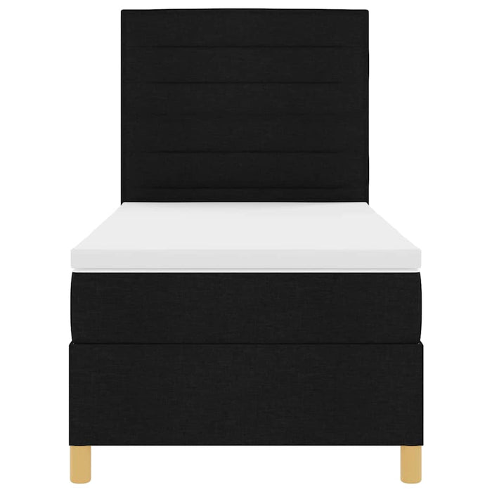 Pat cu arc LED cu saltea Negru 80 x 200 cm țesătură - WALTI WALTI
