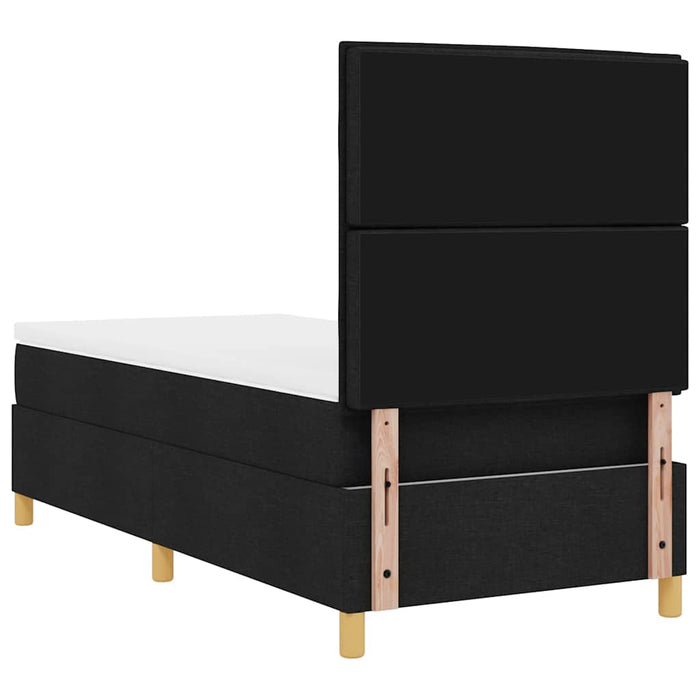 Pat cu arc LED cu saltea Negru 100 x 200 cm țesătură - WALTI WALTI