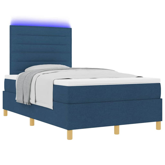 Pat cu arc LED cu saltea albastru 120 x 190 cm țesătură - WALTI WALTI
