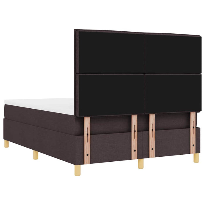 Pat cu arc LED cu headboard Maro închis 140 x 190 cm țesătură WALTI