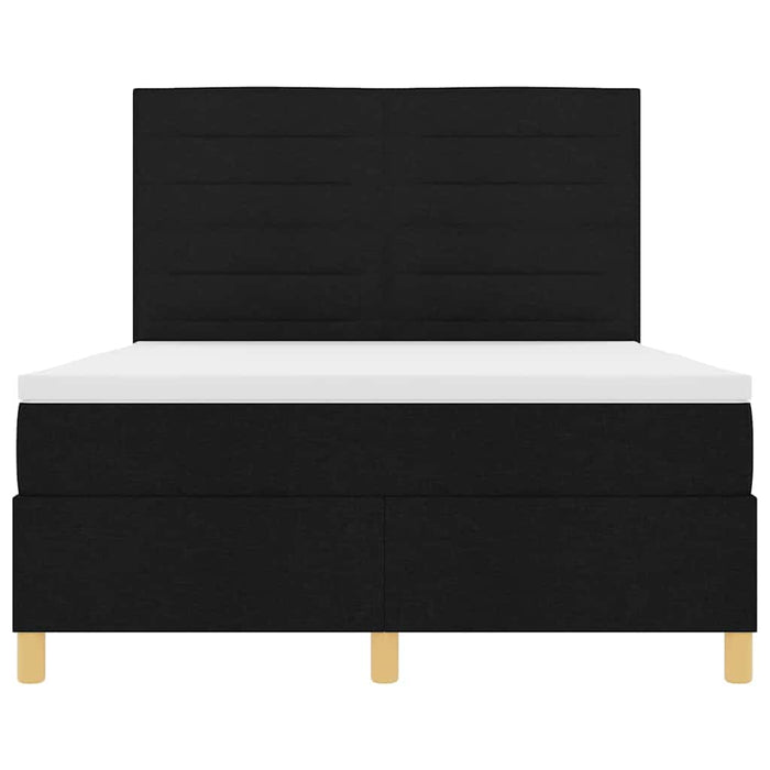 Pat cu arc LED cu saltea Negru 140 x 200 cm țesătură - WALTI WALTI
