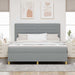 Pat cu arc LED cu headboard Gri deschis 180 x 200 cm țesătură - WALTI WALTI