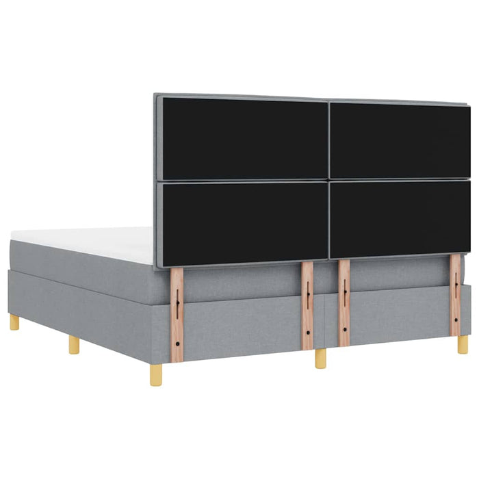 Pat cu arc LED cu headboard Gri deschis 180 x 200 cm țesătură - WALTI WALTI