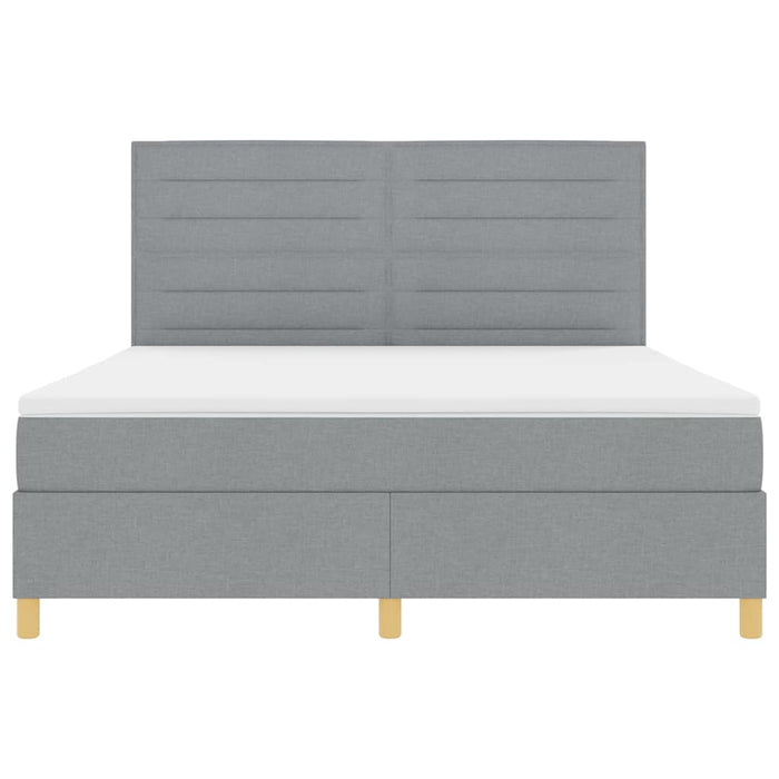 Pat cu arc LED cu headboard Gri deschis 180 x 200 cm țesătură - WALTI WALTI