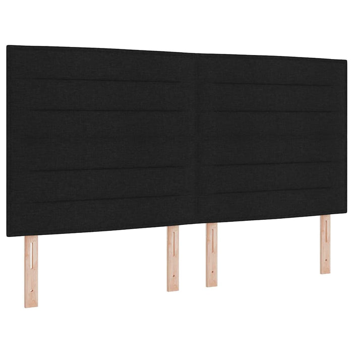 Pat cu arc LED cu saltea Negru 180 x 200 cm țesătură - WALTI WALTI