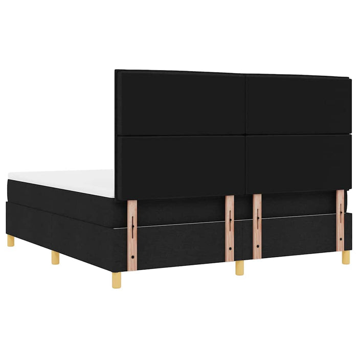 Pat cu arc LED cu saltea Negru 180 x 200 cm țesătură - WALTI WALTI