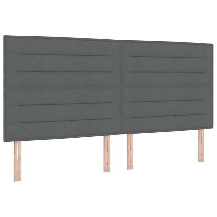 Pat cu arc LED cu saltea Gri închis 200 x 200 cm țesătură - WALTI WALTI
