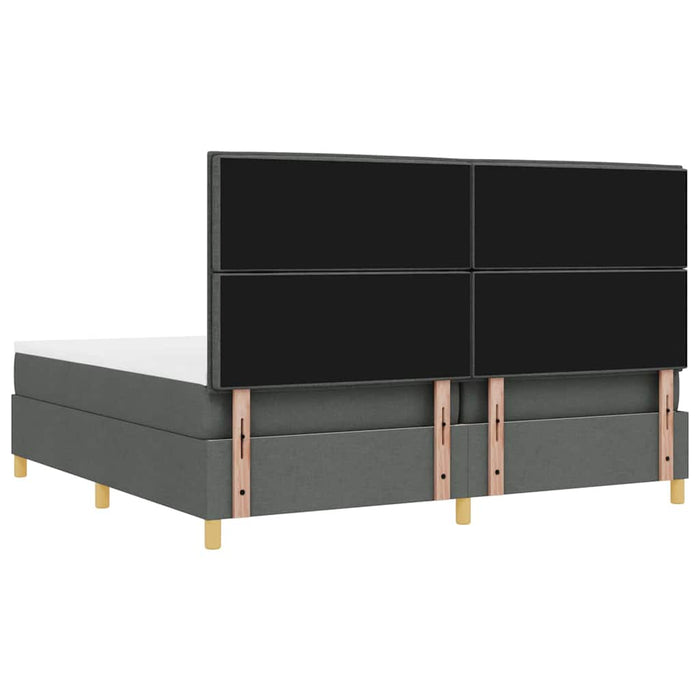 Pat cu arc LED cu saltea Gri închis 200 x 200 cm țesătură - WALTI WALTI