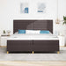 Pat cu arc LED cu headboard Maro închis 200 x 200 cm țesătură - WALTI WALTI