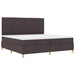 Pat cu arc LED cu headboard Maro închis 200 x 200 cm țesătură - WALTI WALTI