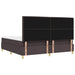 Pat cu arc LED cu headboard Maro închis 200 x 200 cm țesătură - WALTI WALTI