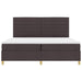 Pat cu arc LED cu headboard Maro închis 200 x 200 cm țesătură - WALTI WALTI