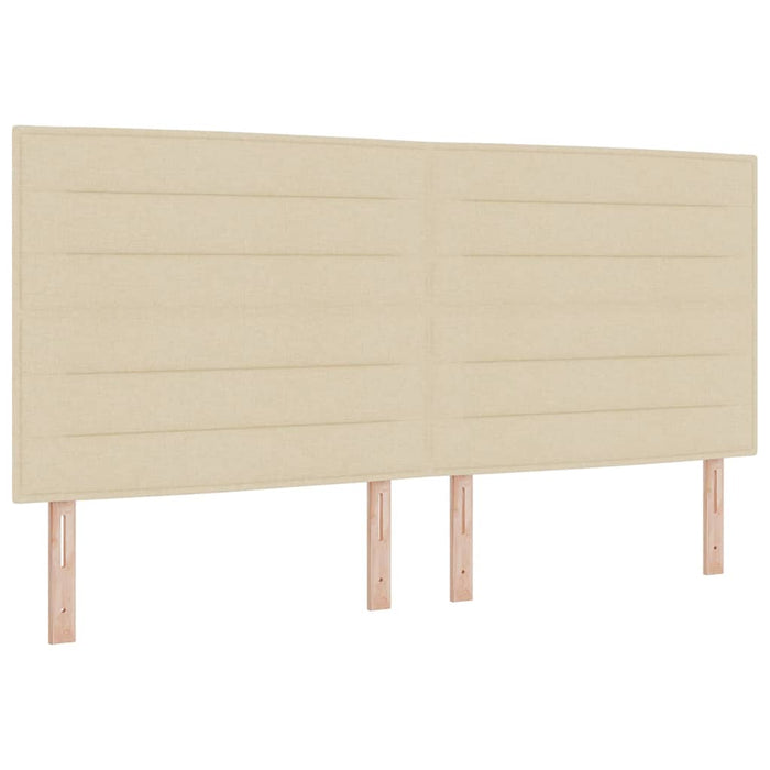 Pat cu arc LED cu headboard Crem 200 x 200 cm țesătură WALTI
