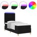 Pat cu arc LED cu saltea Negru 80 x 200 cm țesătură - WALTI WALTI