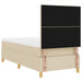 Pat cu arc LED cu saltea cu headboard Crem 90 x 190 cm țesătură - WALTI WALTI
