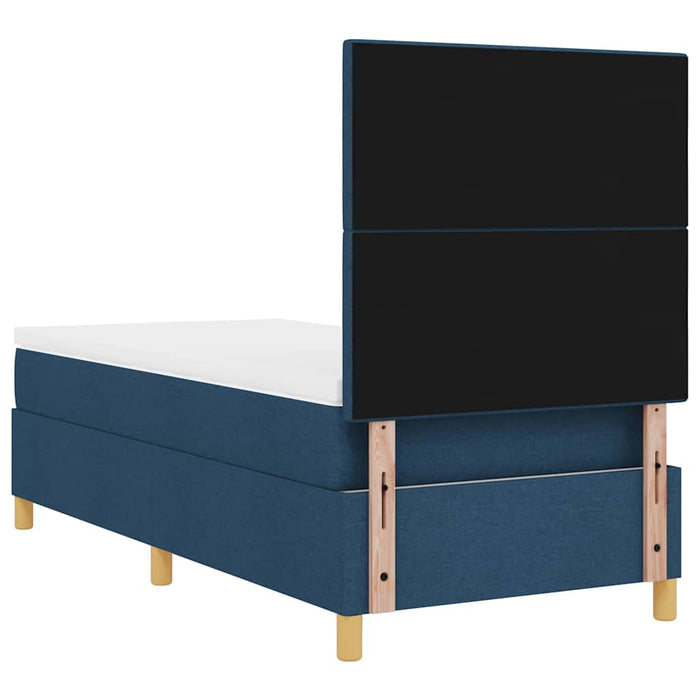 Pat cu arc LED cu headboard albastru 90 x 200 cm țesătură WALTI