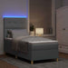 Pat cu arc LED cu headboard Gri deschis 100 x 200 cm țesătură - WALTI WALTI