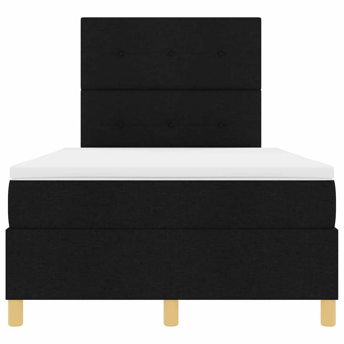 Pat cu arc LED cu headboard Negru 120 x 190 cm țesătură - WALTI WALTI
