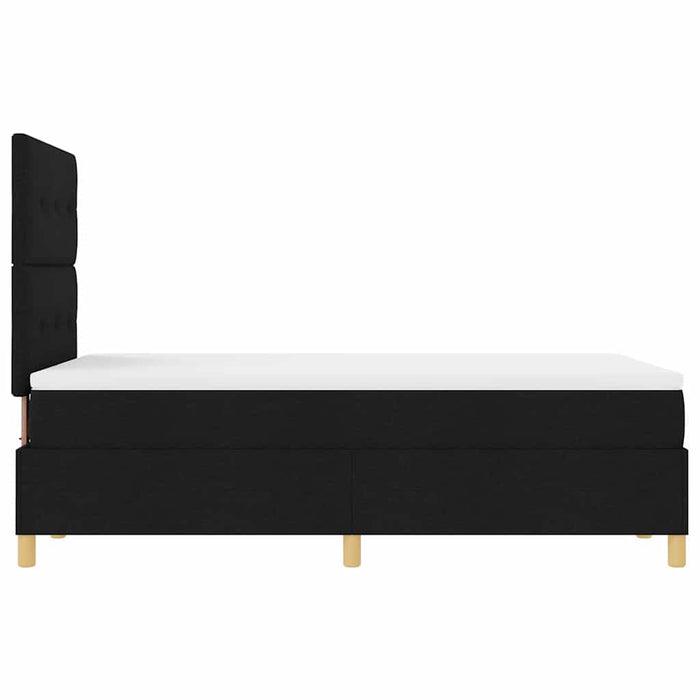Pat cu arc LED cu headboard Negru 120 x 190 cm țesătură - WALTI WALTI