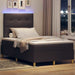 Pat cu arc LED cu headboard Maro închis 120 x 190 cm țesătură - WALTI WALTI