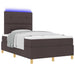 Pat cu arc LED cu headboard Maro închis 120 x 190 cm țesătură - WALTI WALTI