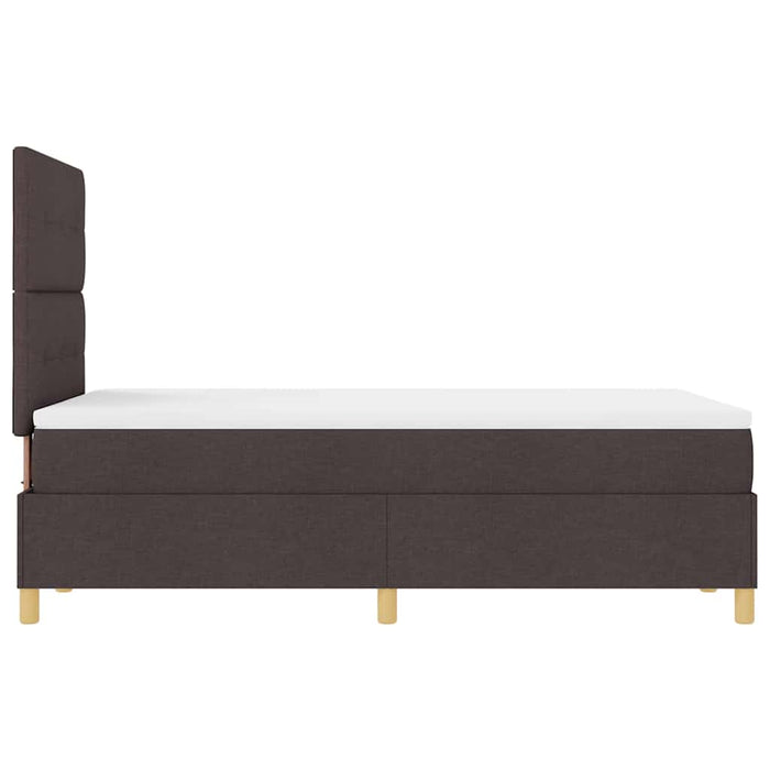 Pat cu arc LED cu headboard Maro închis 120 x 190 cm țesătură - WALTI WALTI