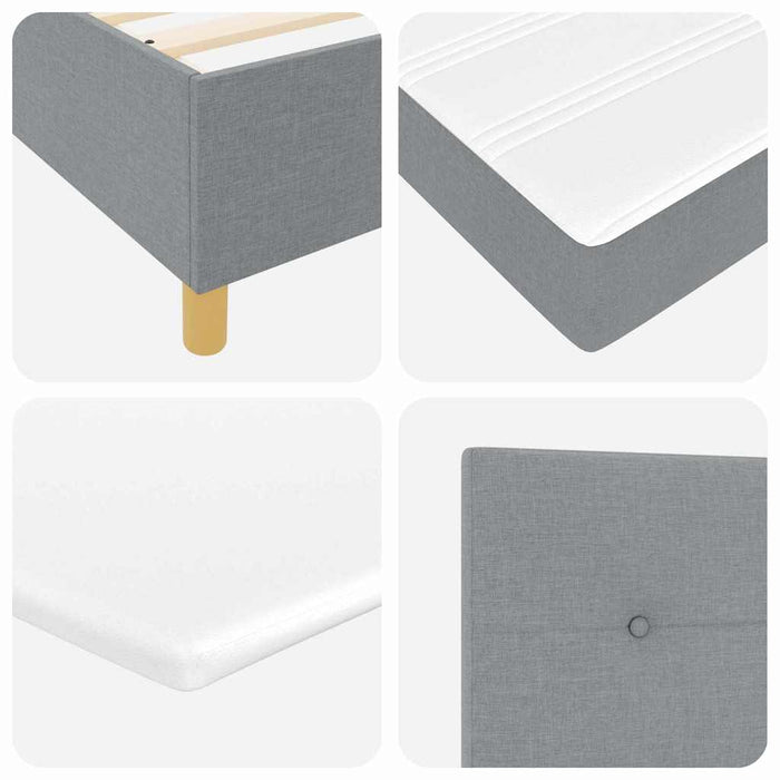 Pat cu arc LED cu headboard Gri deschis 120 x 200 cm țesătură WALTI