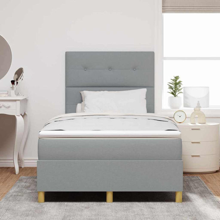Pat cu arc LED cu headboard Gri deschis 120 x 200 cm țesătură WALTI