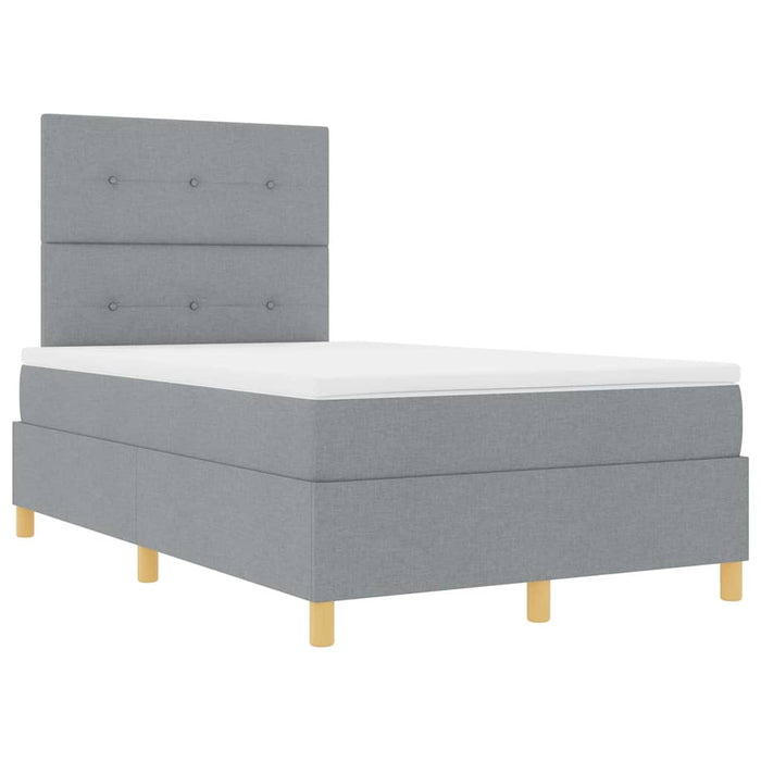 Pat cu arc LED cu headboard Gri deschis 120 x 200 cm țesătură WALTI