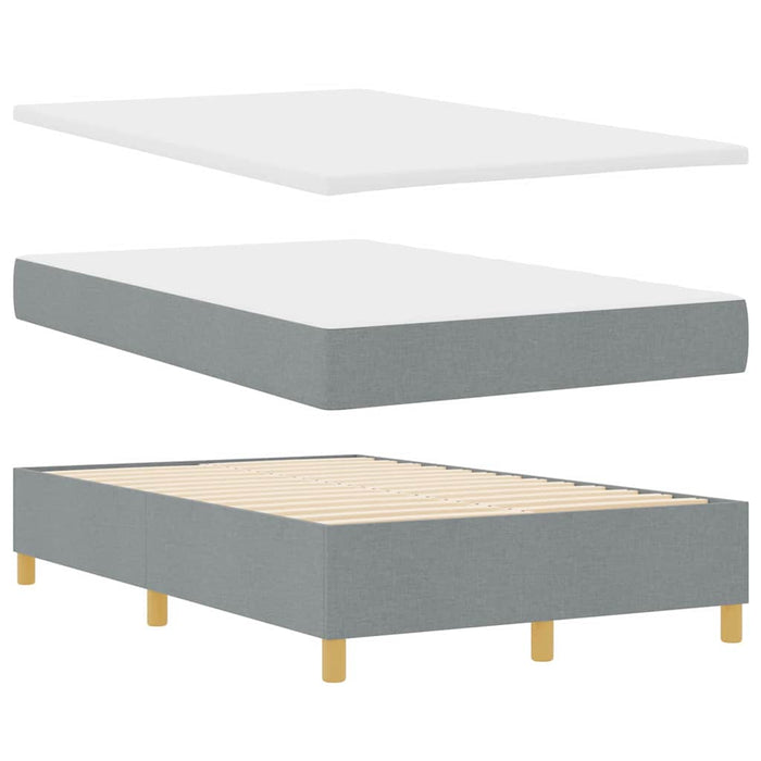 Pat cu arc LED cu headboard Gri deschis 120 x 200 cm țesătură WALTI