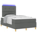 Pat cu arc LED cu headboard Gri închis 120 x 200 cm țesătură - WALTI WALTI