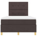 Pat cu arc LED cu headboard Maro închis 120 x 200 cm țesătură - WALTI WALTI