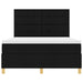 Pat cu arc LED cu headboard Negru 140 x 190 cm țesătură - WALTI WALTI
