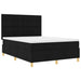 Pat cu arc LED cu headboard Negru 140 x 200 cm țesătură - WALTI WALTI