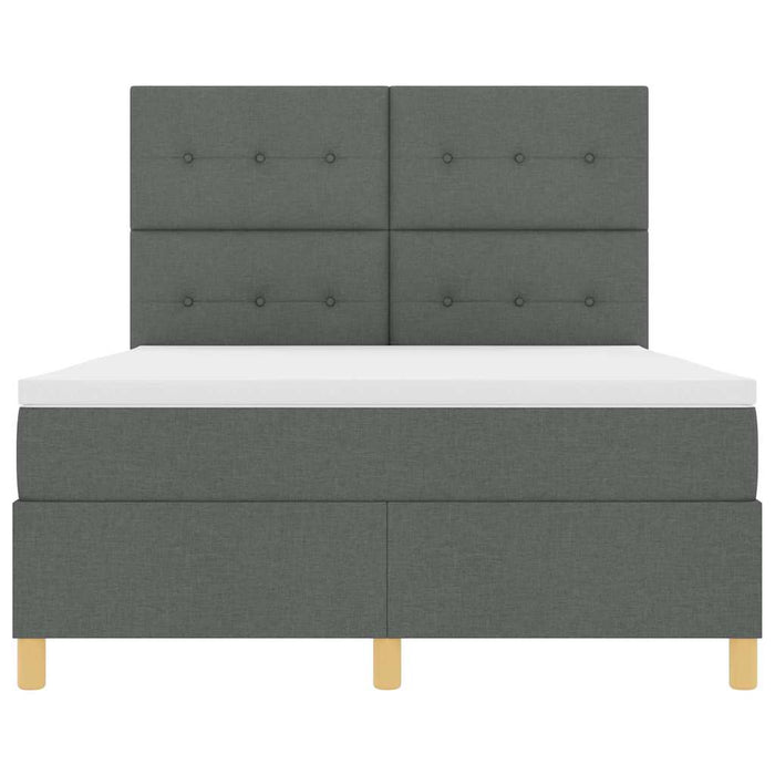 Pat cu arc LED cu saltea Gri închis 160 x 200 cm țesătură - WALTI WALTI