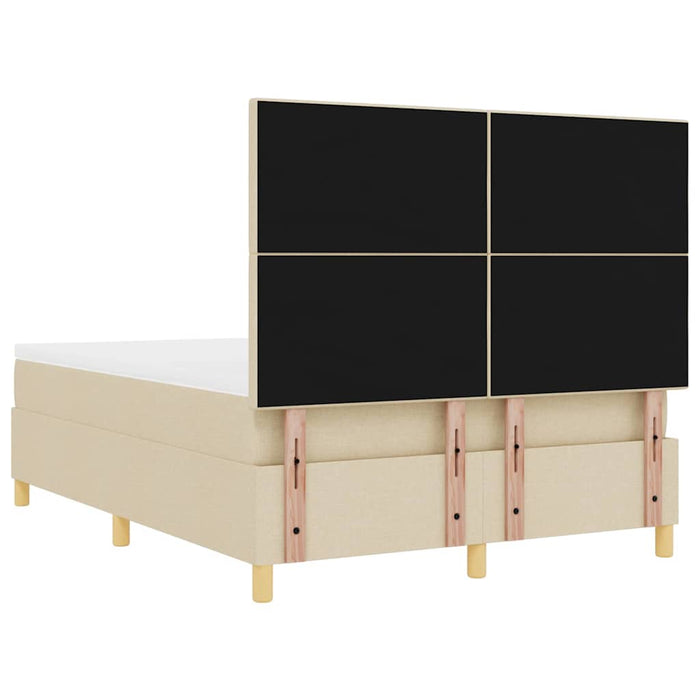 Pat cu arc LED cu saltea Crem 160 x 200 cm țesătură - WALTI WALTI