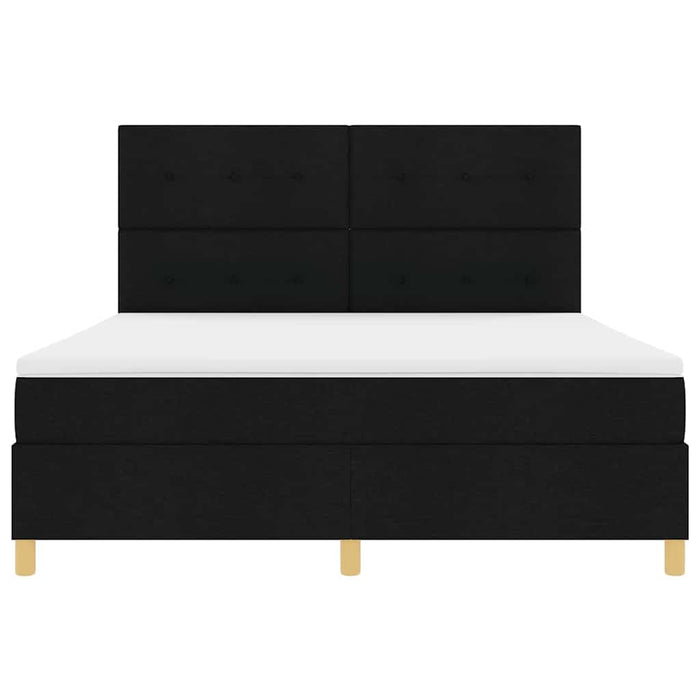 Pat cu arc LED cu saltea Negru 180 x 200 cm țesătură - WALTI WALTI